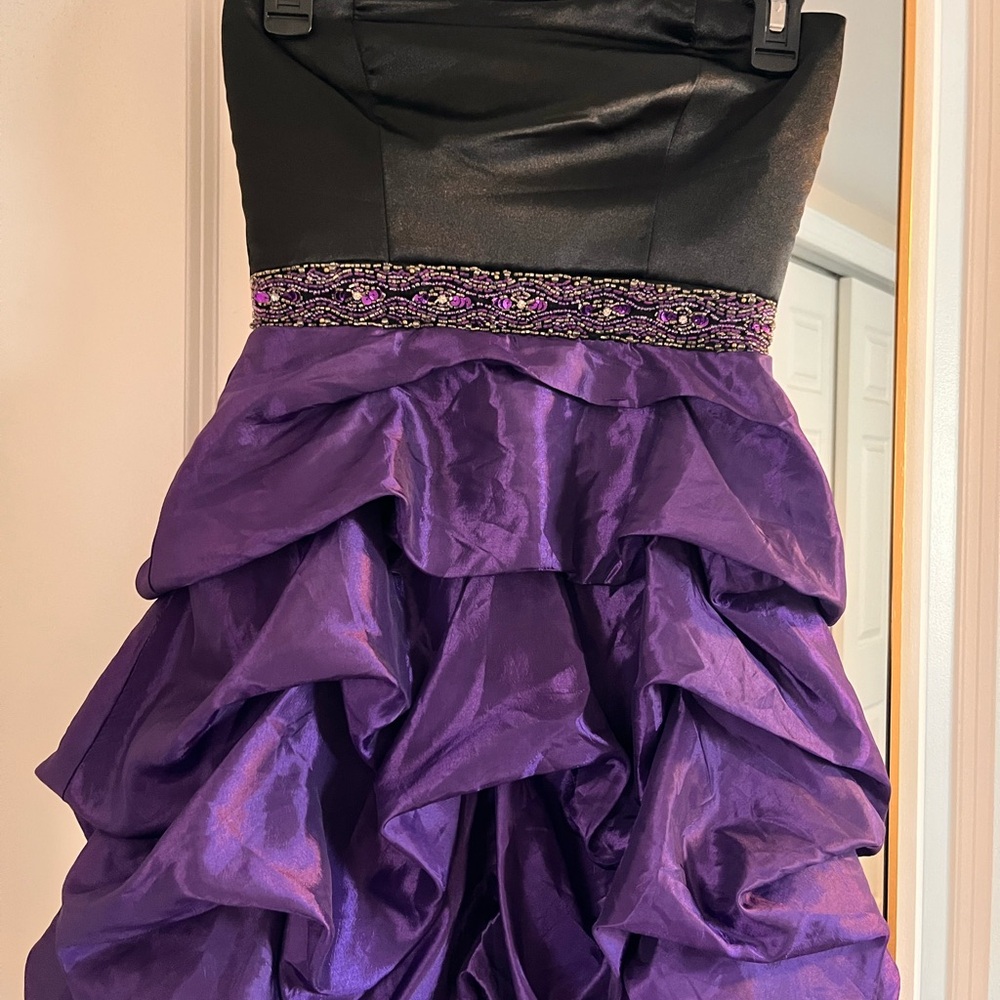 Trixxi Black and Purple Dress